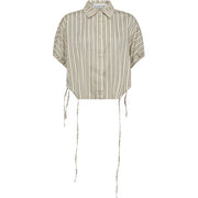HAUTE L'AMITIE Stripe String Tie Shirt Seashell